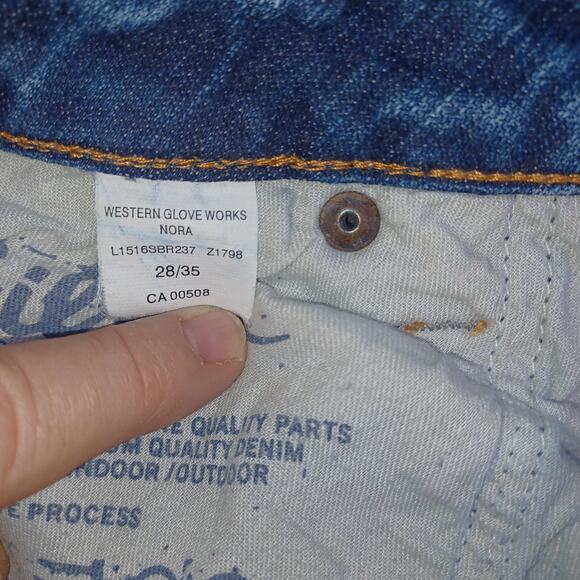 Silver Jeans Nora Flare Jeans Women's Size 28 Blue Low Rise Distressed Y2K 28x35 - Picture 11 of 12